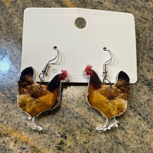 Chicken earrings